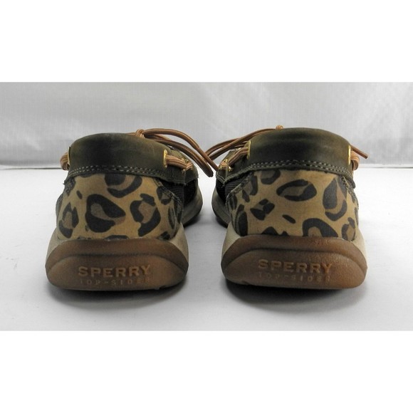 Sperry Top-Sider Brown Nubuck Leather Mesh Camouflage Boat Shoes - Women's 6M - Picture 5 of 8